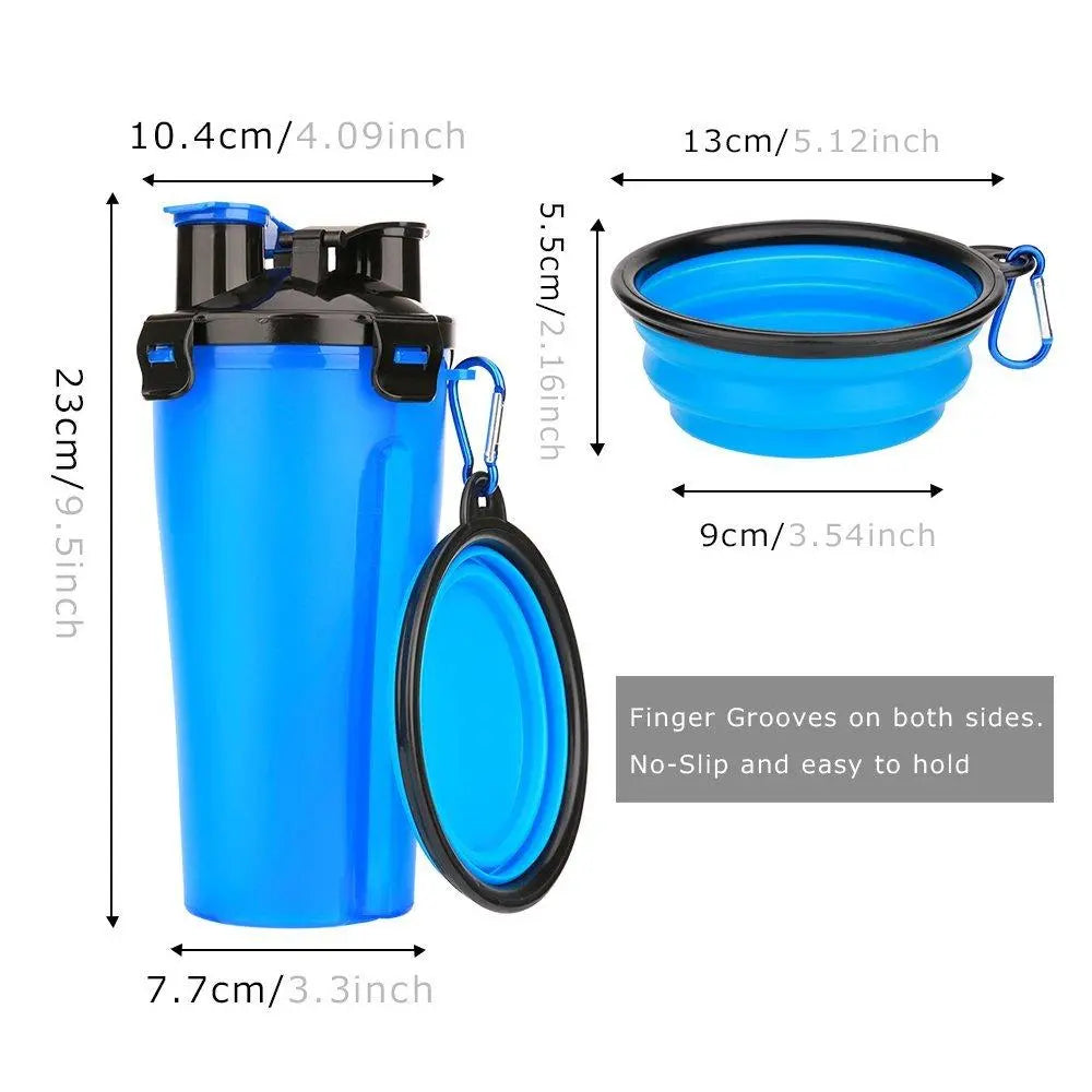 2 in 1 Dog Drinking Water Bottle with Bowls - Sacodise shop