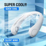 Portable Hanging Neck Fan Electric Mini Air Cooler 3 Speed Quiet Fan - Sacodise shop
