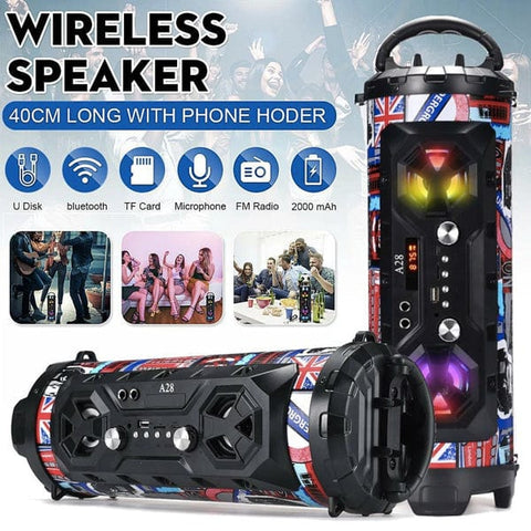Portable Superior Bass Wireless Boombox with Radio Bluetooth Speakers - Sacodise shop