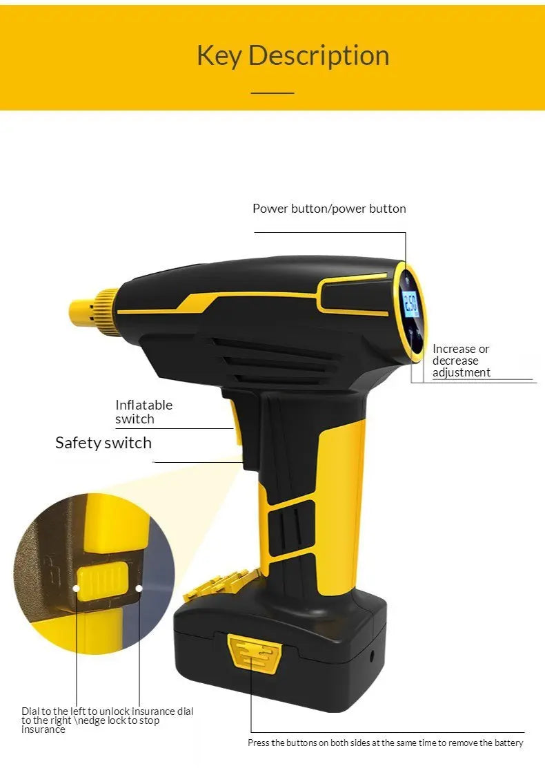 Portable Tire Inflator Air Pump - Sacodise shop