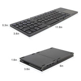 Portable Triple Folding Bluetooth Keyboard Wireless Mini Foldable - Sacodise shop