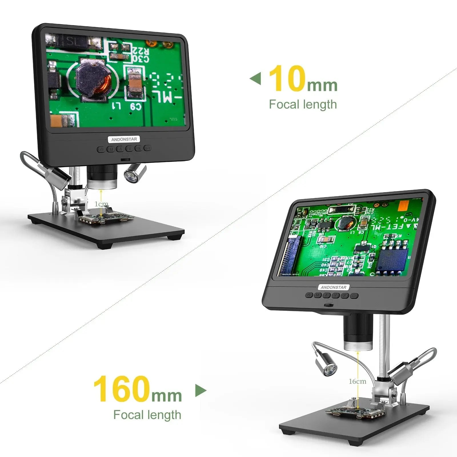 Andonstar AD208S 8.5 Inch LCD 5X-1200X Digital Microscope 1280*800 - Sacodise shop