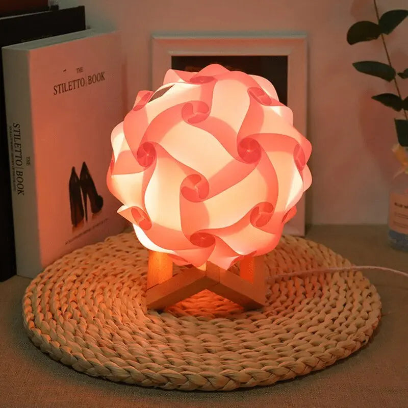 Puzzle Jigsaw Lamp Shade Creative DIY Lamp Light - Sacodise shop