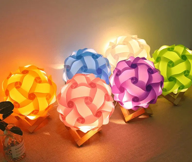 Puzzle Jigsaw Lamp Shade Creative DIY Lamp Light - Sacodise shop