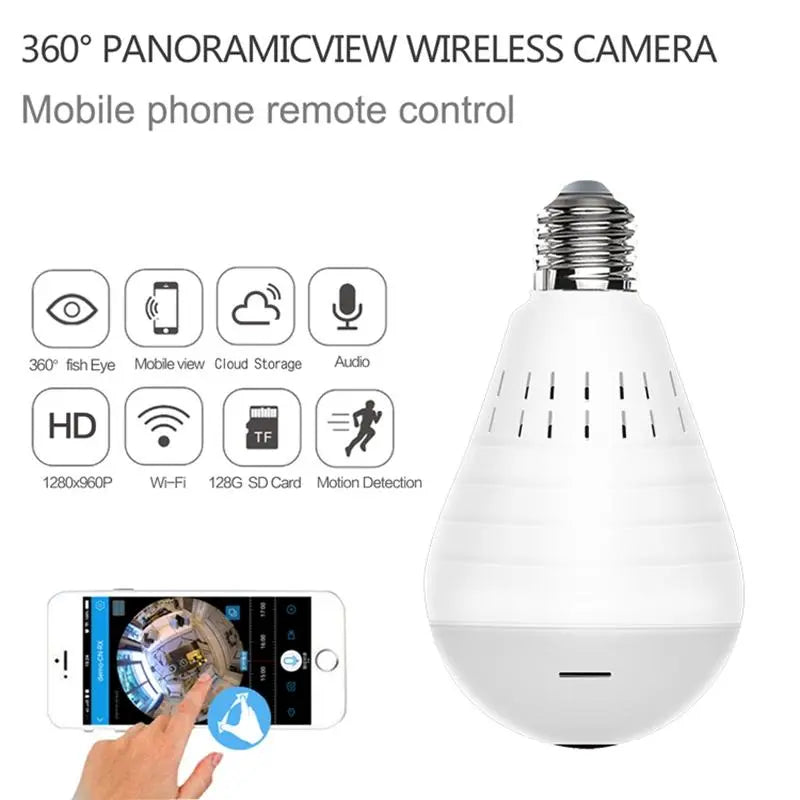 Wireless Panoramic VR bulb Camera HD WIFI Bulb Light IP Camera FishEye Product vendor