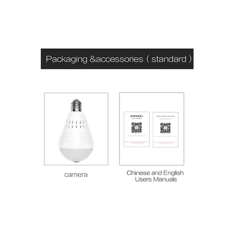 Wireless Panoramic VR bulb Camera HD WIFI Bulb Light IP Camera FishEye Product vendor