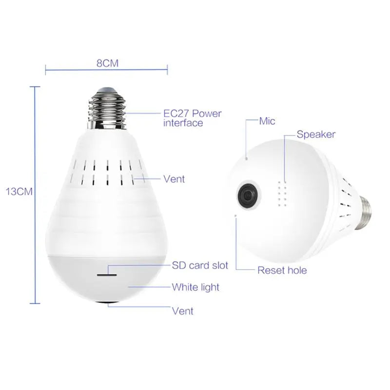 Wireless Panoramic VR bulb Camera HD WIFI Bulb Light IP Camera FishEye Product vendor