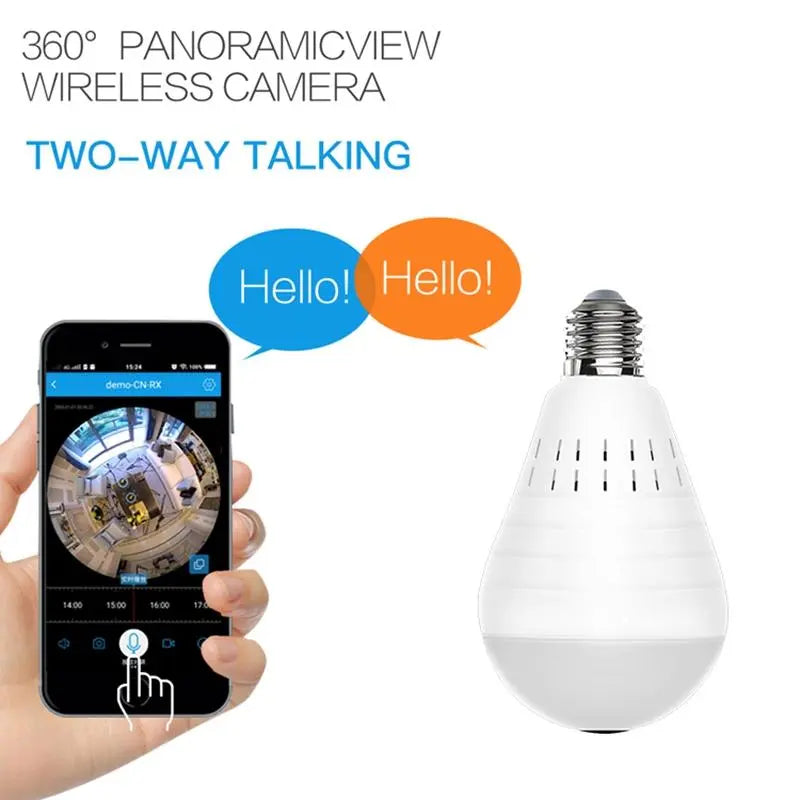 Wireless Panoramic VR bulb Camera HD WIFI Bulb Light IP Camera FishEye Product vendor