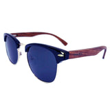 Real Walnut Wood Club Style Sunglasses With Bamboo Case, Polarized - Sacodise shop