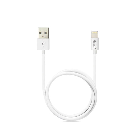 REIKO IPHONE 6 3FT LIGHTING CERTIFIED USB DATA CABLE IN WHITE - Sacodise shop