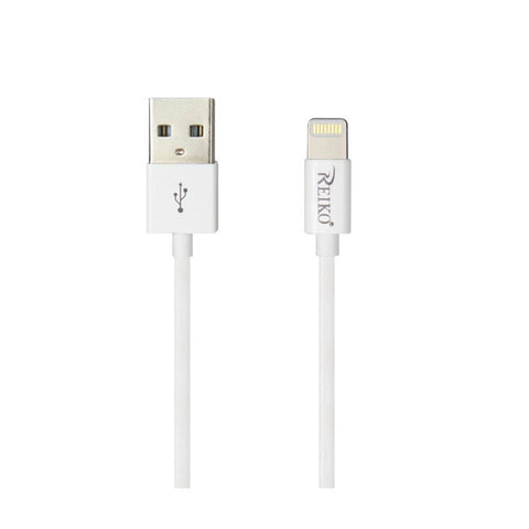 REIKO IPHONE 6 3FT LIGHTING CERTIFIED USB DATA CABLE IN WHITE - Sacodise shop
