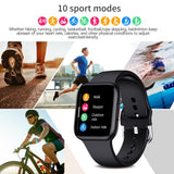 RUNDOING QY01 women smart watch 1.54 inch full touch screen 10 sport - Sacodise shop