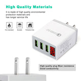 QC3.0 Multi-Port Universal Wall Charger and 10FT XL Charger Compatible