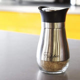 Salt and Pepper Shakers Stainless Steel Glass Set BPA Free, 4oz - Sacodise shop