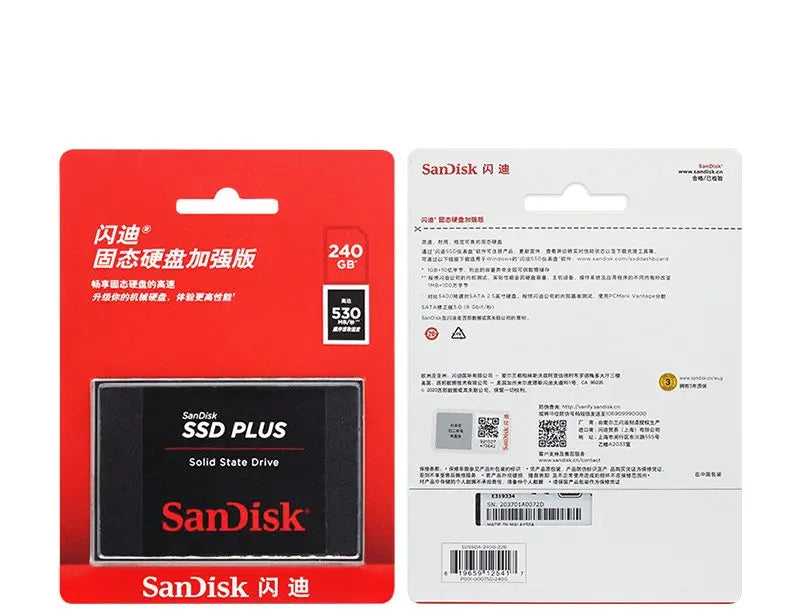 SanDisk SSD PLUS 240GB 480GB 1TB 2TB 2.5" SSD - Sacodise shop