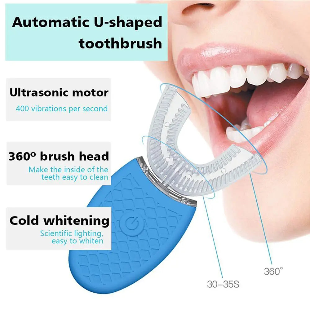 Silicone Electric Toothbrush 360° for Aldult Smart Automatic Whitening - Sacodise shop