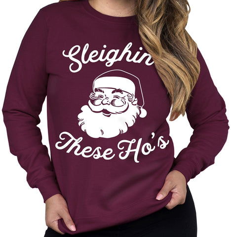 SLEIGHIN THESE HO'S Ugly Christmas Sweater Unisex - Sacodise shop