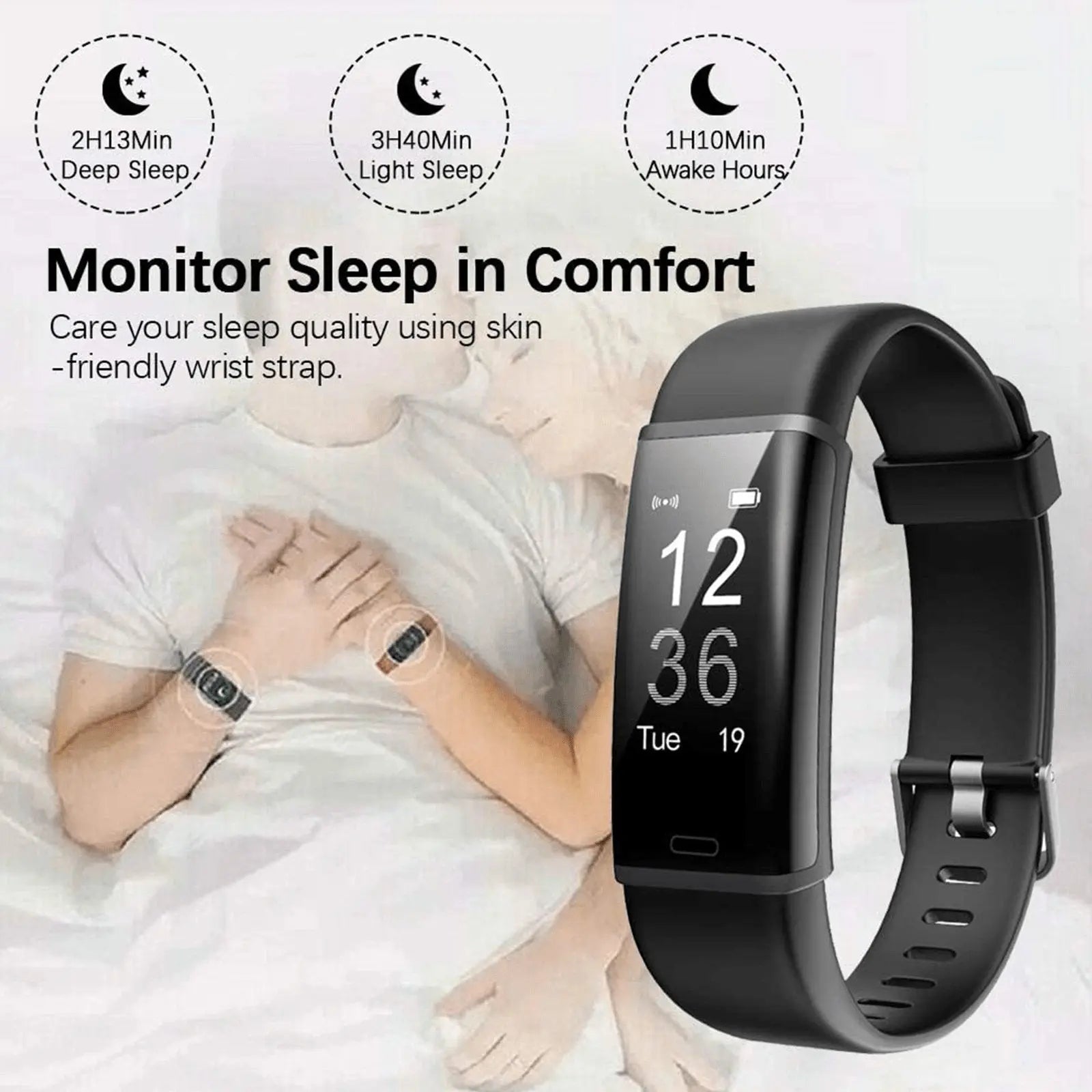 Smart sport bracelet with blood pressure heart rate sleep monitor - Sacodise shop