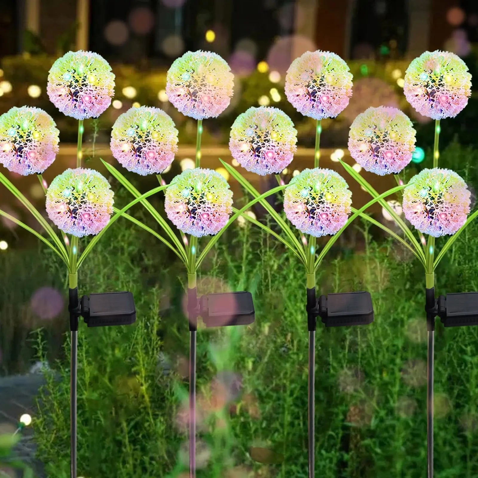 Solar Lights Outdoor Decorative 3 Heads Solar Dandelion Garden Lights - Sacodise shop