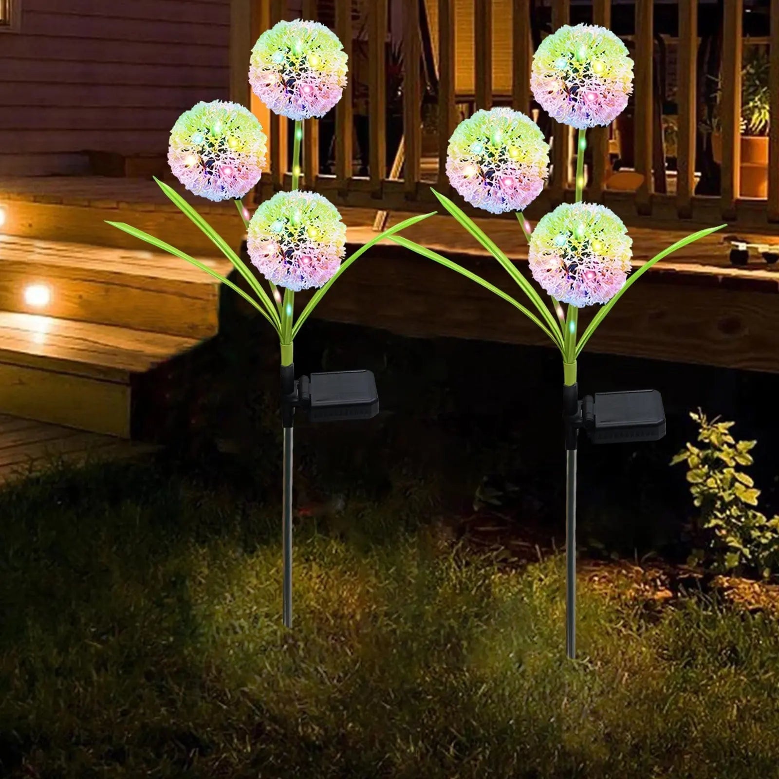 Solar Lights Outdoor Decorative 3 Heads Solar Dandelion Garden Lights - Sacodise shop