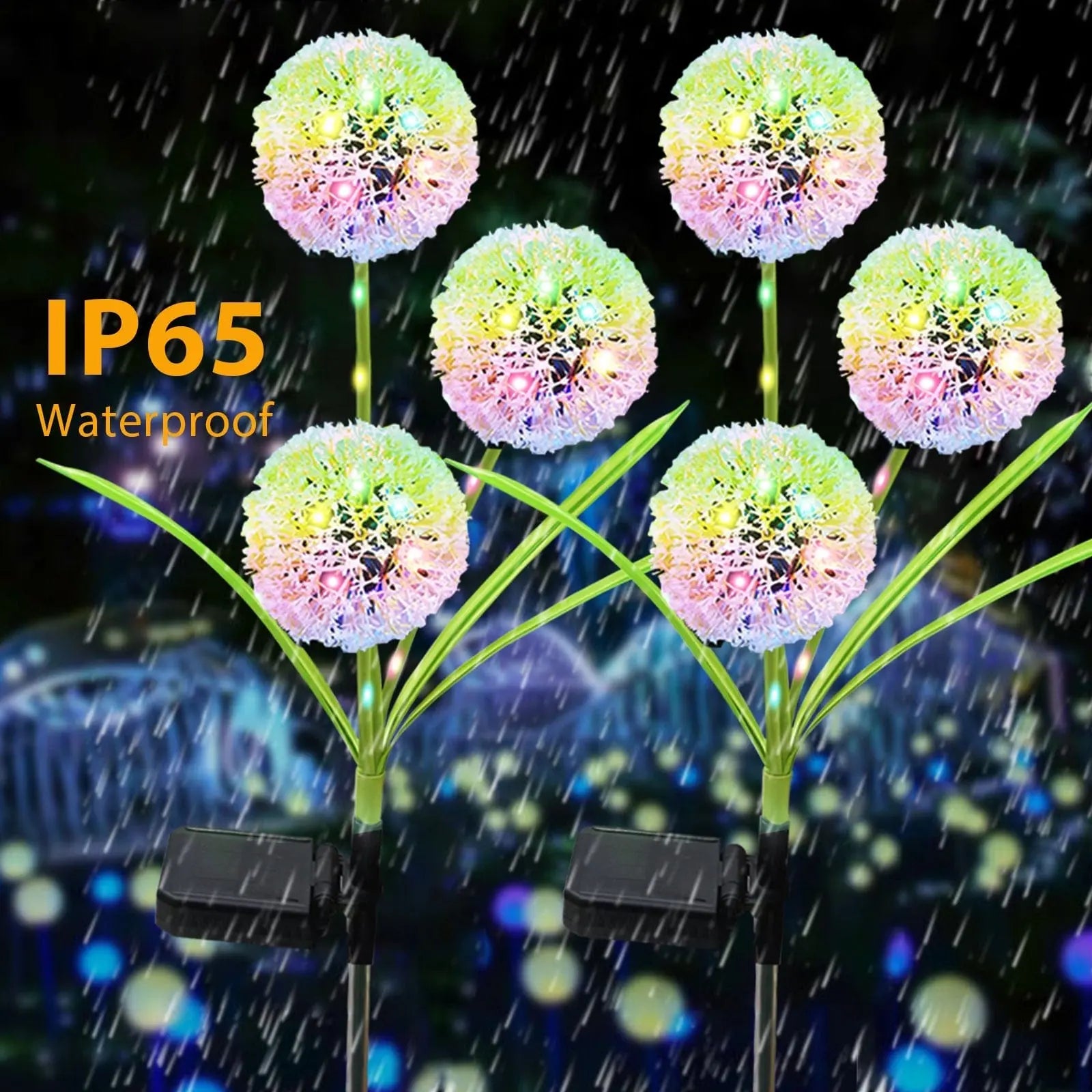 Solar Lights Outdoor Decorative 3 Heads Solar Dandelion Garden Lights - Sacodise shop