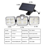 Solar Sensor Light 122 LED 3Head Outdoor Spotlight with 3 Modes - Sacodise shop