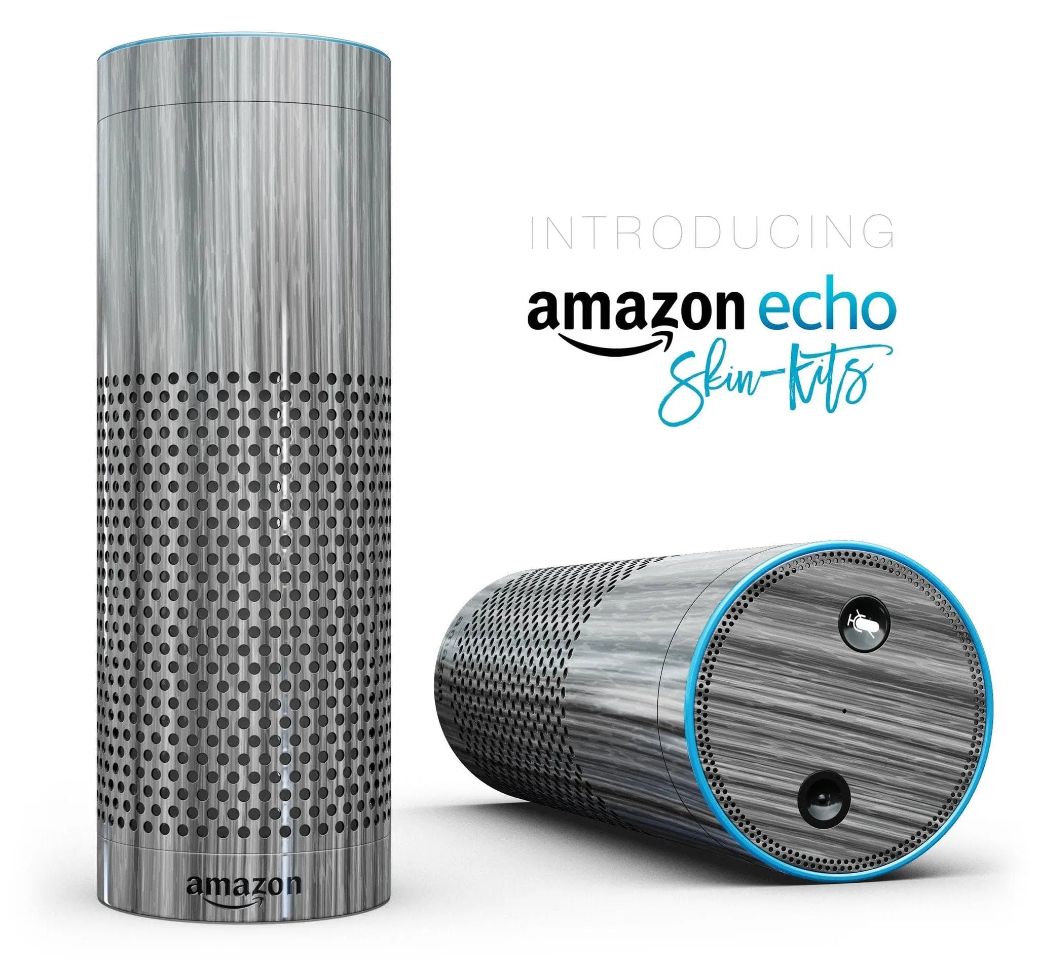 Textured Gray Dyed Surface - Full-Body Skin-Kit for the Amazon Echo - Sacodise shop