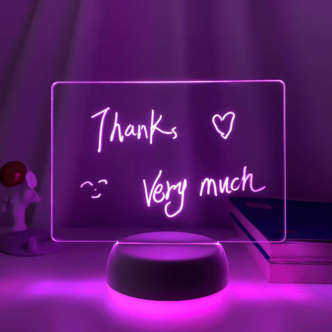 Touch Control Base Rewritable 3D Night Light with Message Board - Sacodise shop