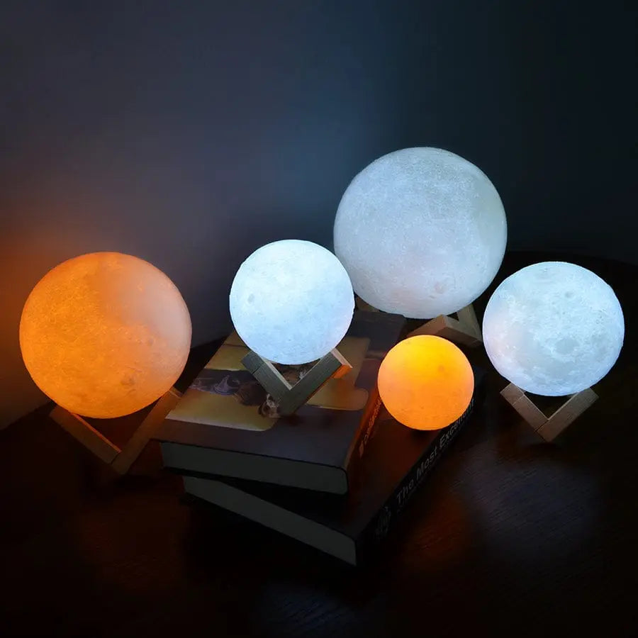 Touch Switch 3D Print Rechargeable Moon Lamp LED Night Light - Sacodise shop