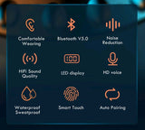 TWS Bluetooth 5.0 Earphones 2200mAh Charging Box Wireless Headphone 9D - Sacodise shop