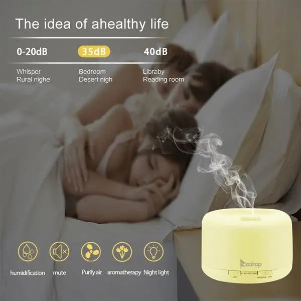 US Plug 500ML Color Cycling Aroma Diffuser with Remote Controller - Sacodise shop