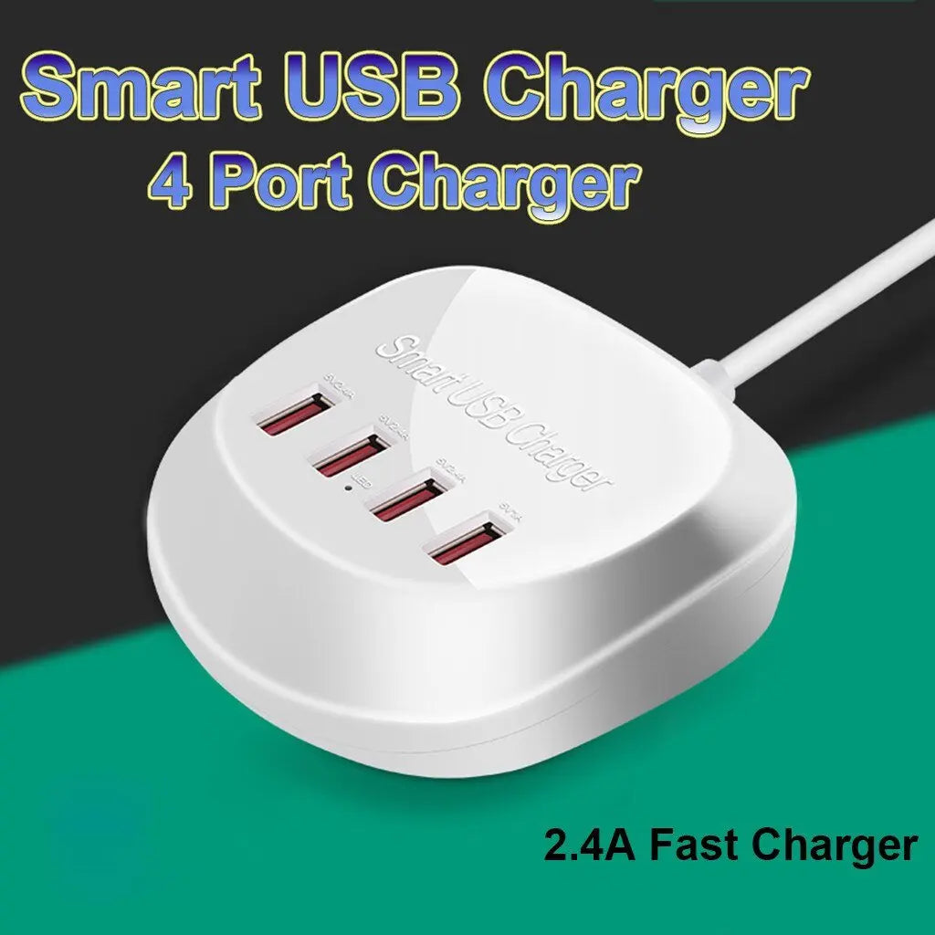 USB Phone Charger Pad 4 Port 2.5A USB Fast Charger - Sacodise shop