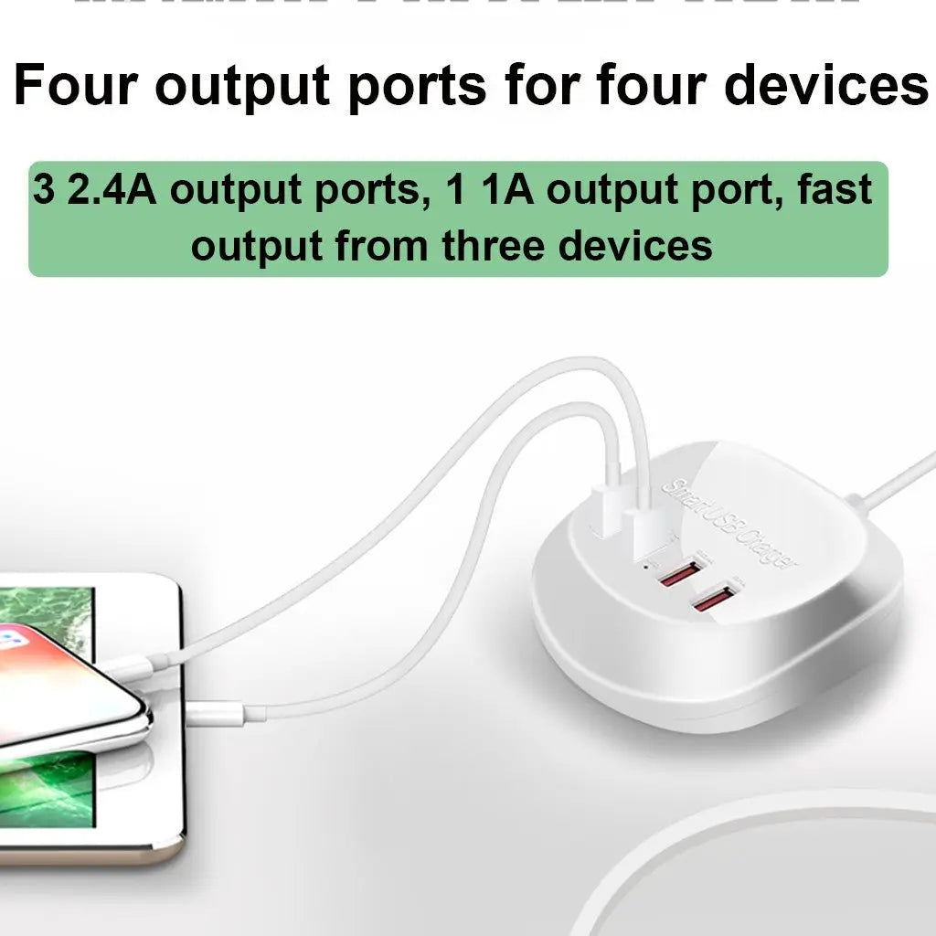 USB Phone Charger Pad 4 Port 2.5A USB Fast Charger - Sacodise shop