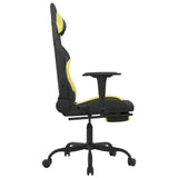 vidaXL Gaming Chair with Footrest Black and Light Green Fabric - Sacodise shop