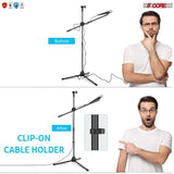 Violet Rose Audio & Video 5Core 360° Rotating Microphone Stand Dual Mic Clip Boom Arm Foldable
