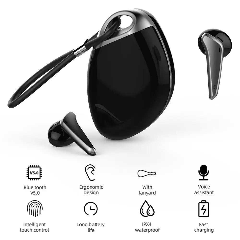 Wireless Bluetooth Earphones 5.0 Stereo Waterproof Smart Earbuds - Sacodise shop