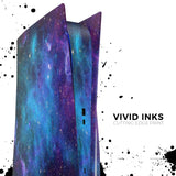 Blue Leto Accessories Azure Nebula - Full Body Skin Decal Wrap Kit for Sony Playstation 5,