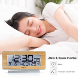 Grey Ismene Audio & Video Wireless Sensor Digital Alarm Clock with Backlight