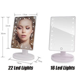 Ivory Ares Novelty 22 LED Lights Touch Screen Makeup Mirror 1X 10X