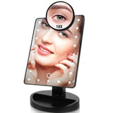 Ivory Ares Novelty 22Led Lights Black 22 LED Lights Touch Screen Makeup Mirror 1X 10X