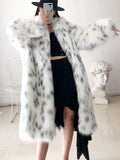Lavender Coco Jackets & Coats Women Winter New Faux Fox Fur Coats Ladies Casual Snow Leopard Print