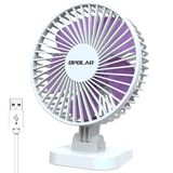 Lilac Milo Tech Accessories 3 Speeds Mini Portable USB Desk Fan