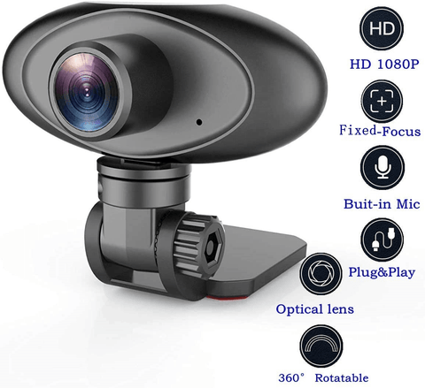 Lilac Milo Tech Accessories HD 1080P Webcam Noise Reducing USB Computer Desktop Camera