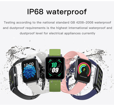 Lilac Milo Tech Accessories High Quality Waterproof Full Touch Screen Sport Bluetooth SmartWatch