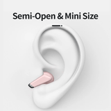 Lilac Milo Tech Accessories LED Display Tap Control True Wireless Earphones Bluetooth Earbuds