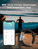 Lilac Milo Tech Accessories Waterproof Sport Smart Bracelet Health Monitor Smartwatch