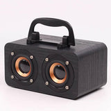 Maroon Asteria Audio & Video Black wood grain / USB Wooden Wireless Bluetooth Speaker Portable Outdoor