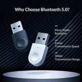 Maroon Asteria Mobile & Laptop Accessories Black 5.0 Desktop PC Bluetooth Receiver Module