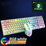 Maroon Asteria Mobile & Laptop Accessories White / RGB glow Luminous Keyboard And Mouse Set