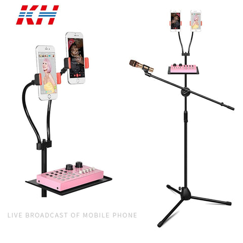 Maroon Hera Tech Accessories Black KH-33 Stand Dual-Hand Machine Live Broadcasting